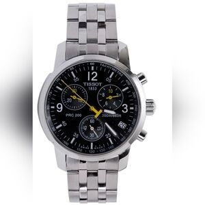 Tissot PRC 200 Black and Silver Watch